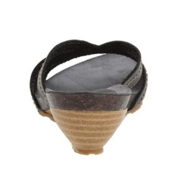 Cordani Black Slip On Slides Sandal Size 37 US 7 Leather Summer New - Picture 2 of 8